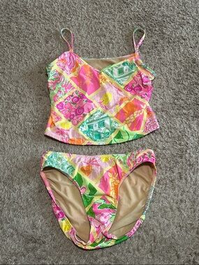 Lilly Pulitzer Patchwork 2 pc Swim Suit